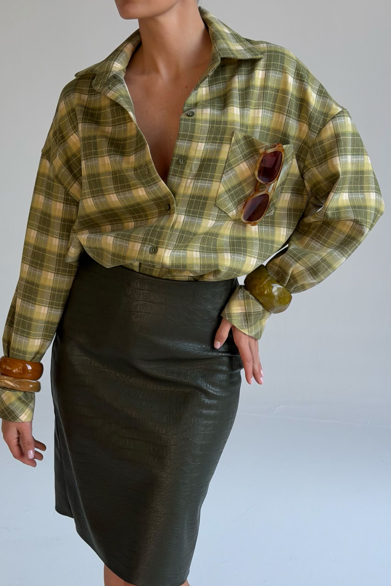 Сорочка OPEN SHIRT зелена