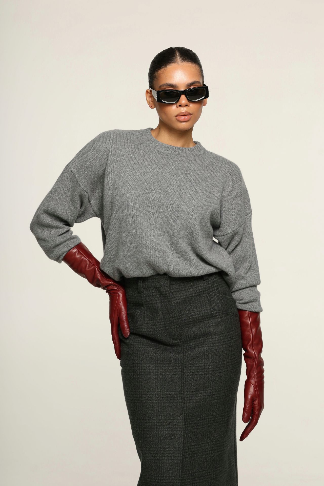 Кофта в'язана oversize сіра