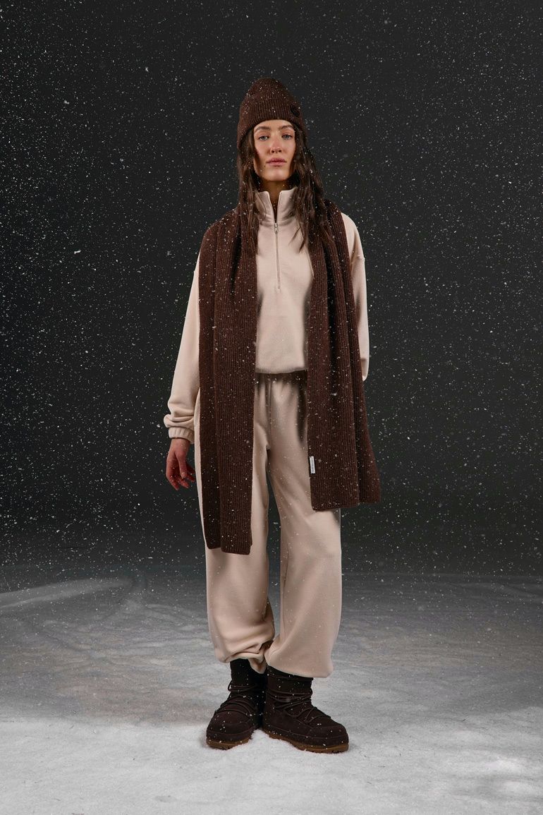 Кофта double фліс на гумці екрю