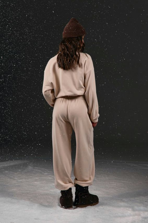 Штани double fleece екрю