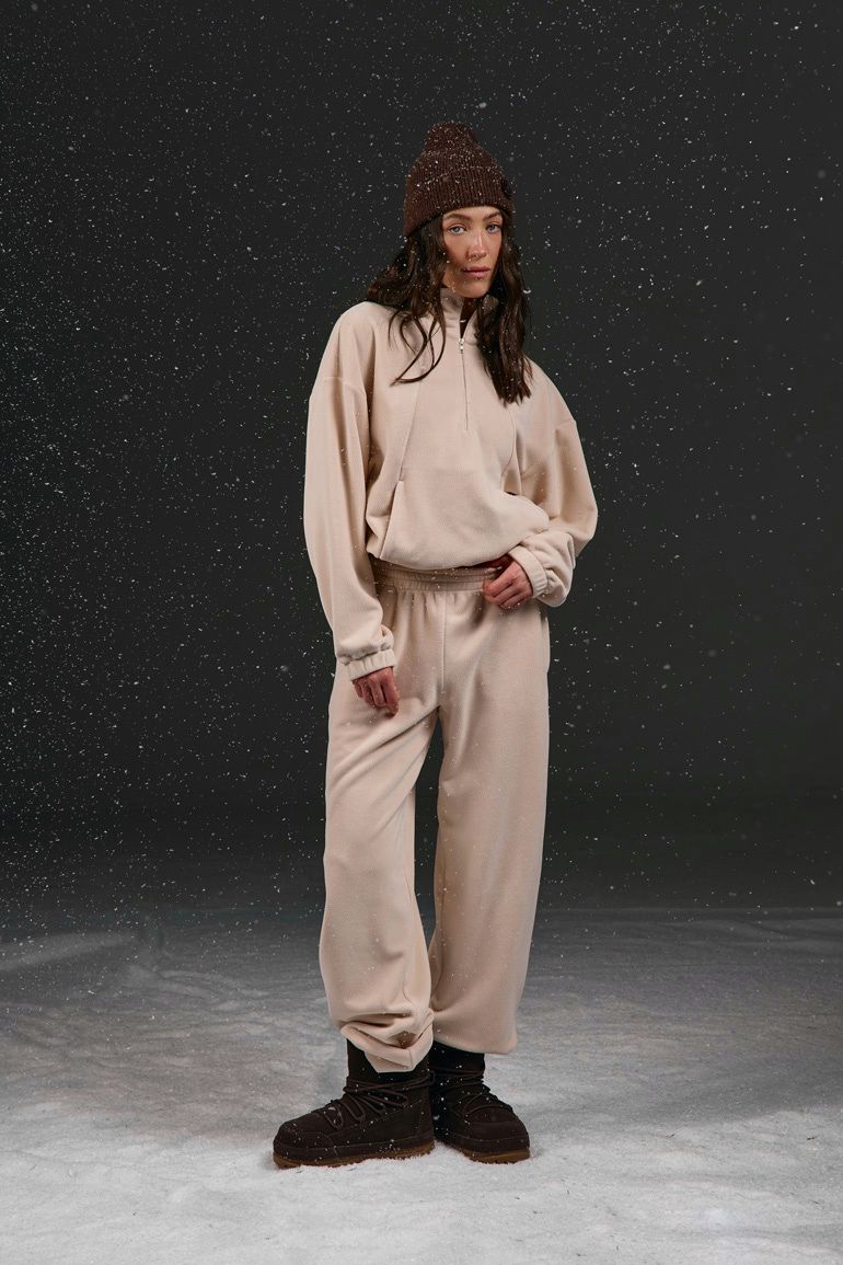 Штани double фліс екрю