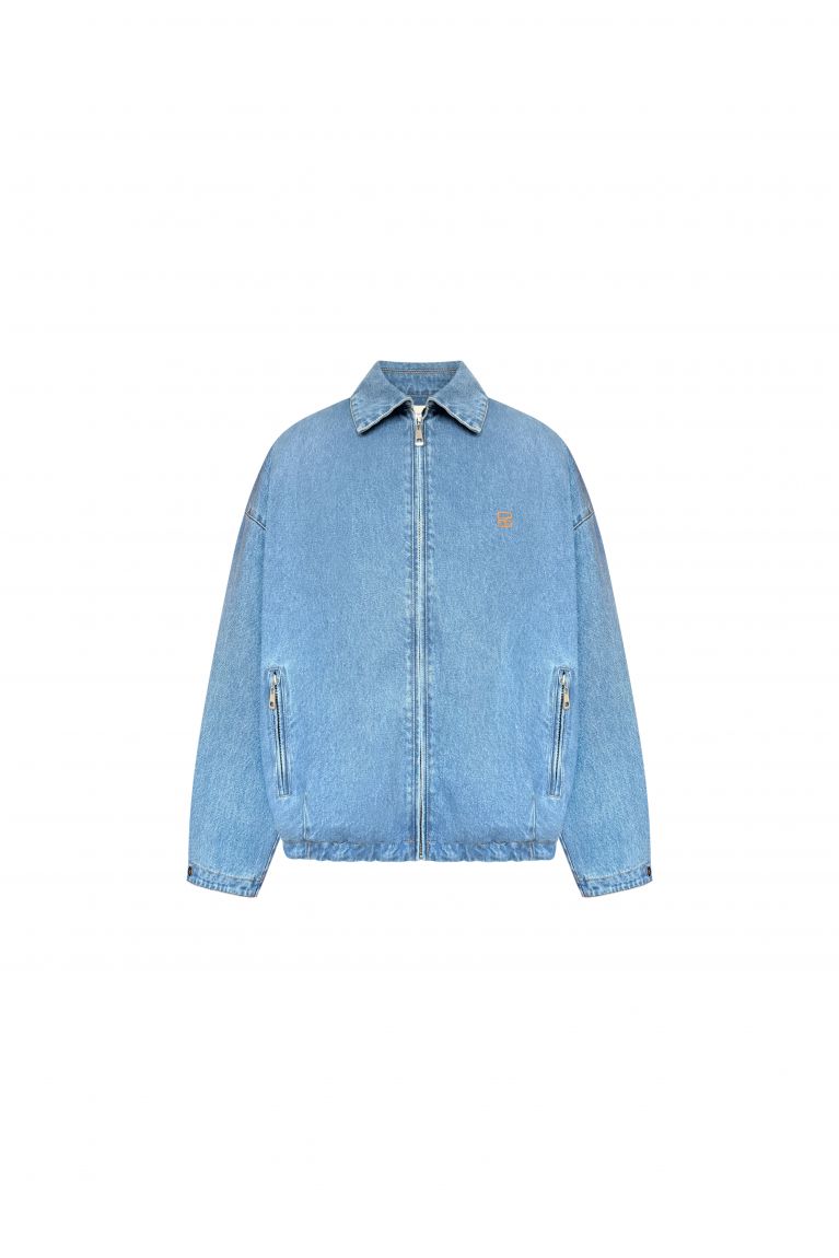 Бомбер джинс блакитний