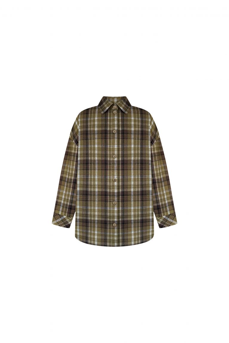 Сорочка байка на кнопках хакі