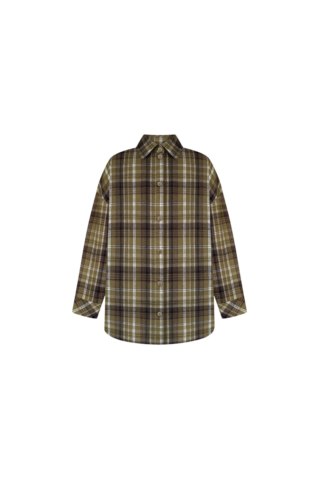 Сорочка байка на кнопках хакі