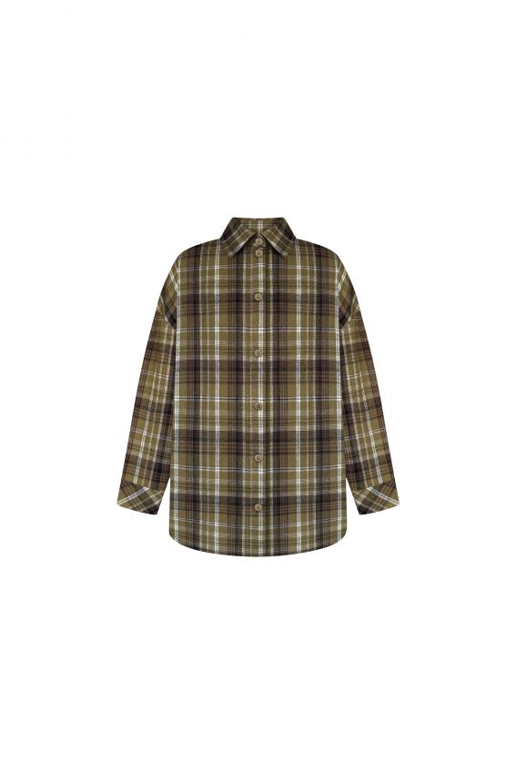 Сорочка байка на кнопках хакі