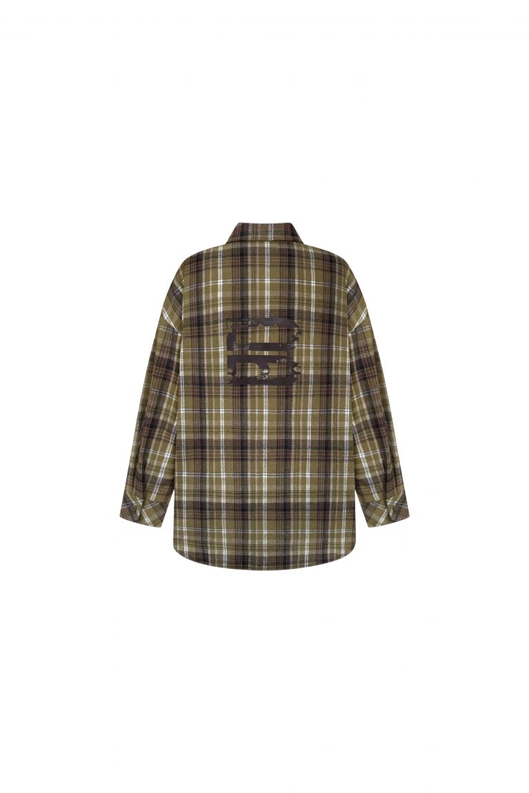 Сорочка байка на кнопках хакі