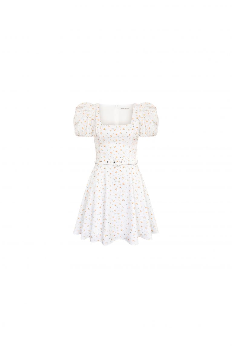 Сукня Alexa mini біла в жовту квітку