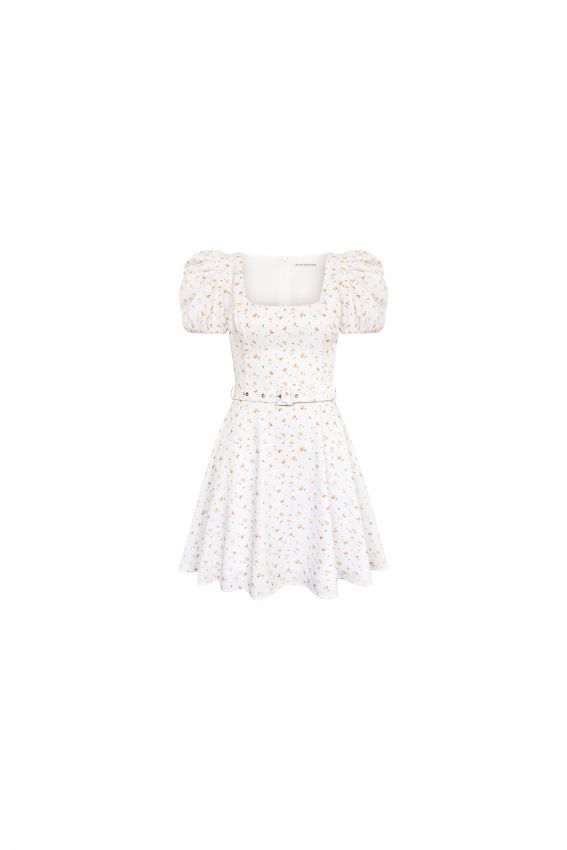 Сукня Alexa mini біла в жовту квітку