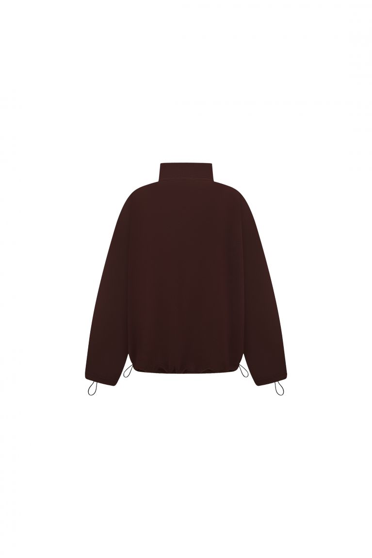 Кофта double zip фліс шоколад