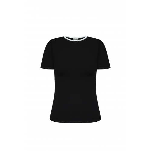 CoCo black knitted T-shirt
