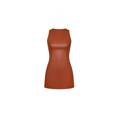 Base dress eco leather red