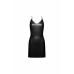 Black faux leather dress