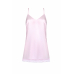 Mini slip dress with lace pink
