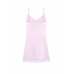 Mini slip dress with lace pink