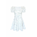 Alexa mini dress white in blue floral print