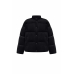 Black velvet pouf