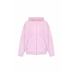 Hoodie zip three-strand pink