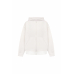 Hoodie zip three-strand white