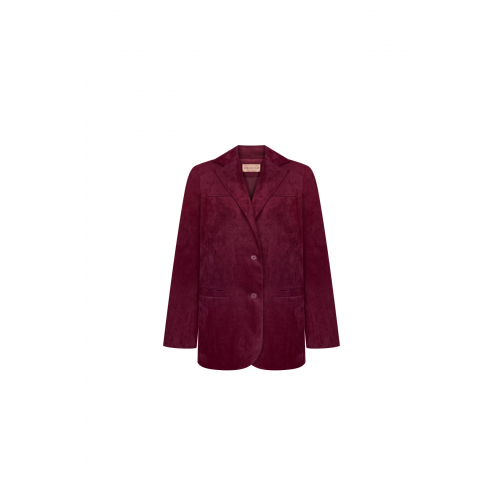 Jacket burgundy suede