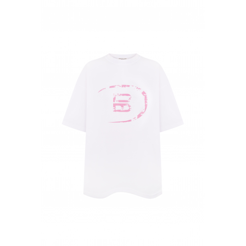 T-shirt UA white with print