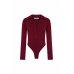 Heaven long sleeve bodysuit burgundy