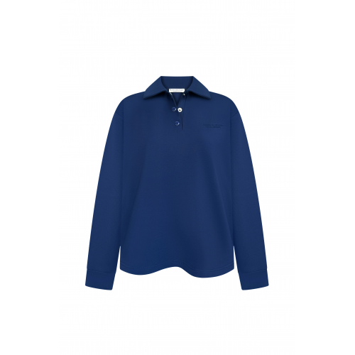 Long sleeve polo blue