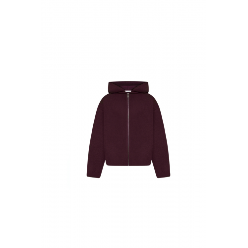 Knitted cardigan oversize burgundy