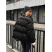 Black velvet pouf