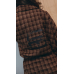 Brown button-down shirt