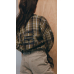 Khaki button-down shirt