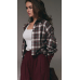 Shirt with buttons burgundy