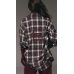 Shirt with buttons burgundy