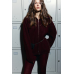 Knitted cardigan oversize burgundy