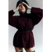 Sweater wool burgundy maxi