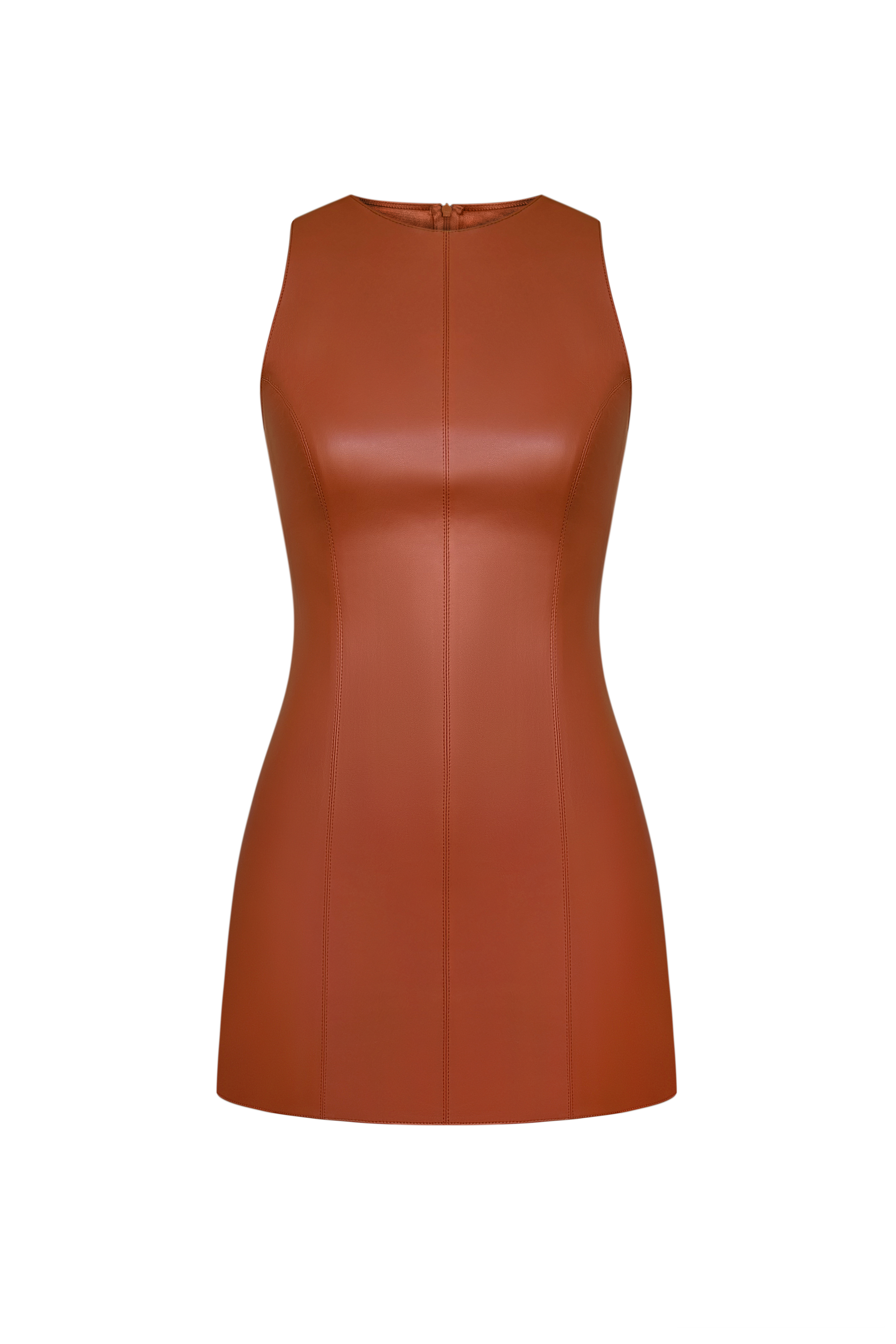 Base dress eco leather red