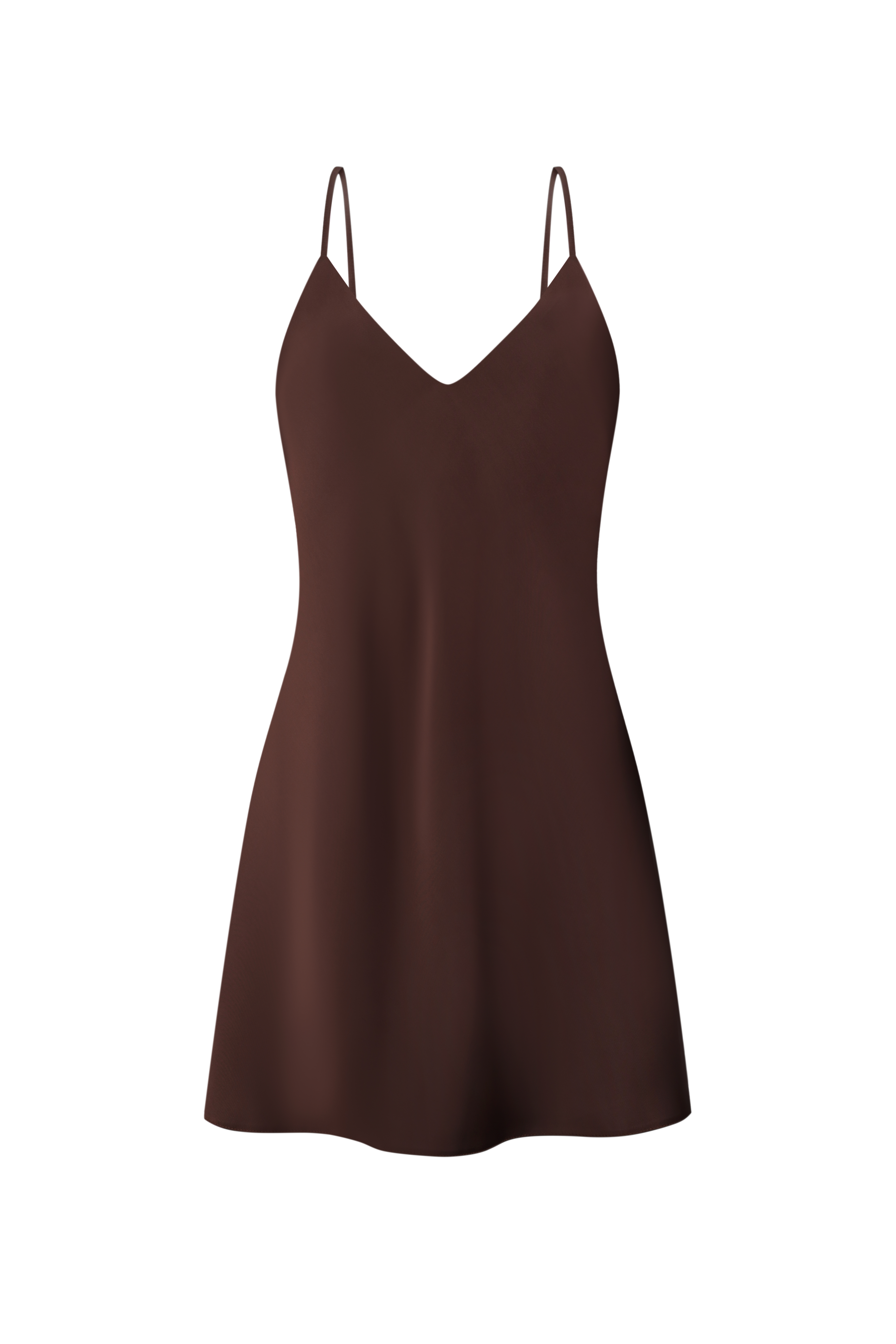 Slip-dress mini chocolate