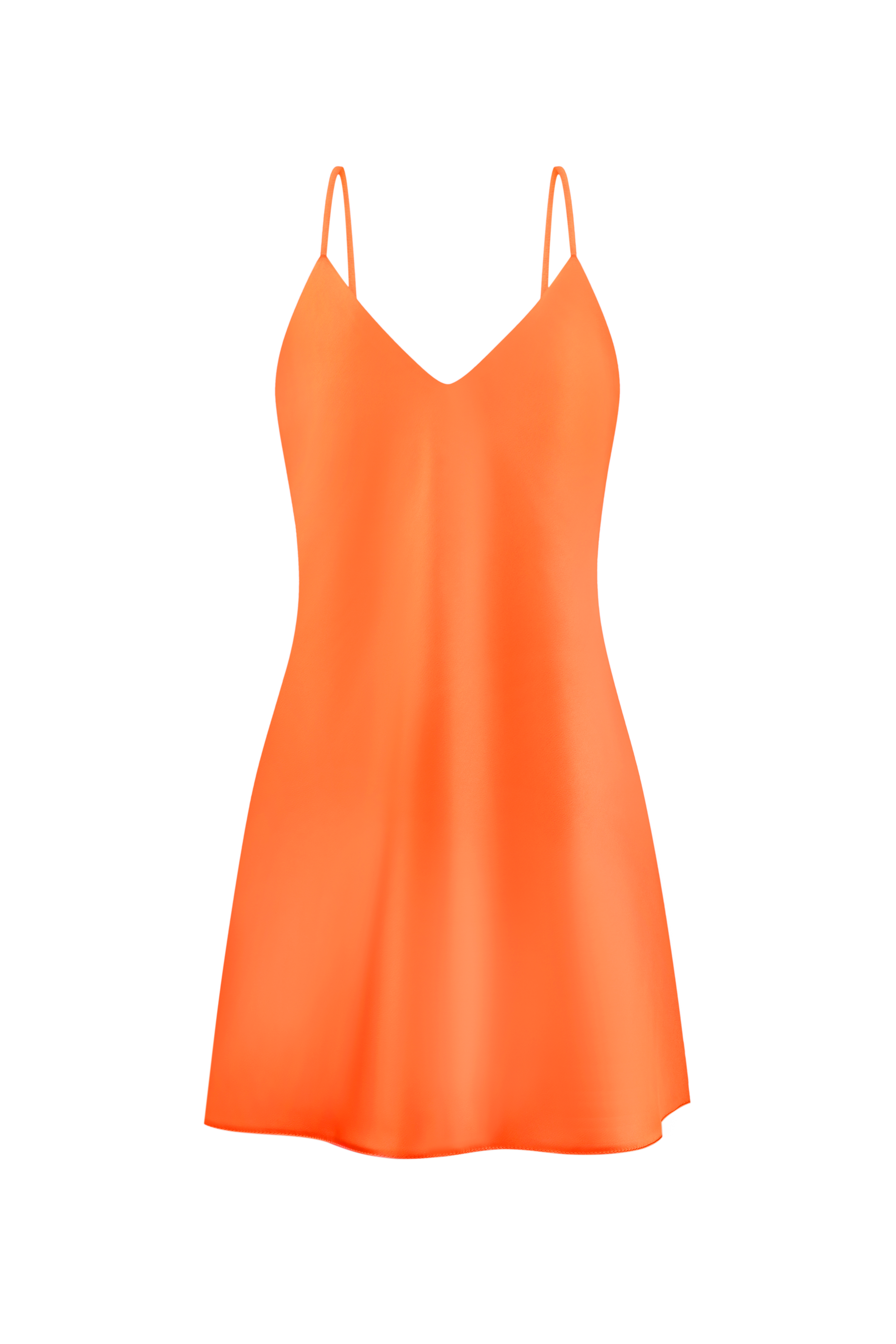 Slip dress mini orange