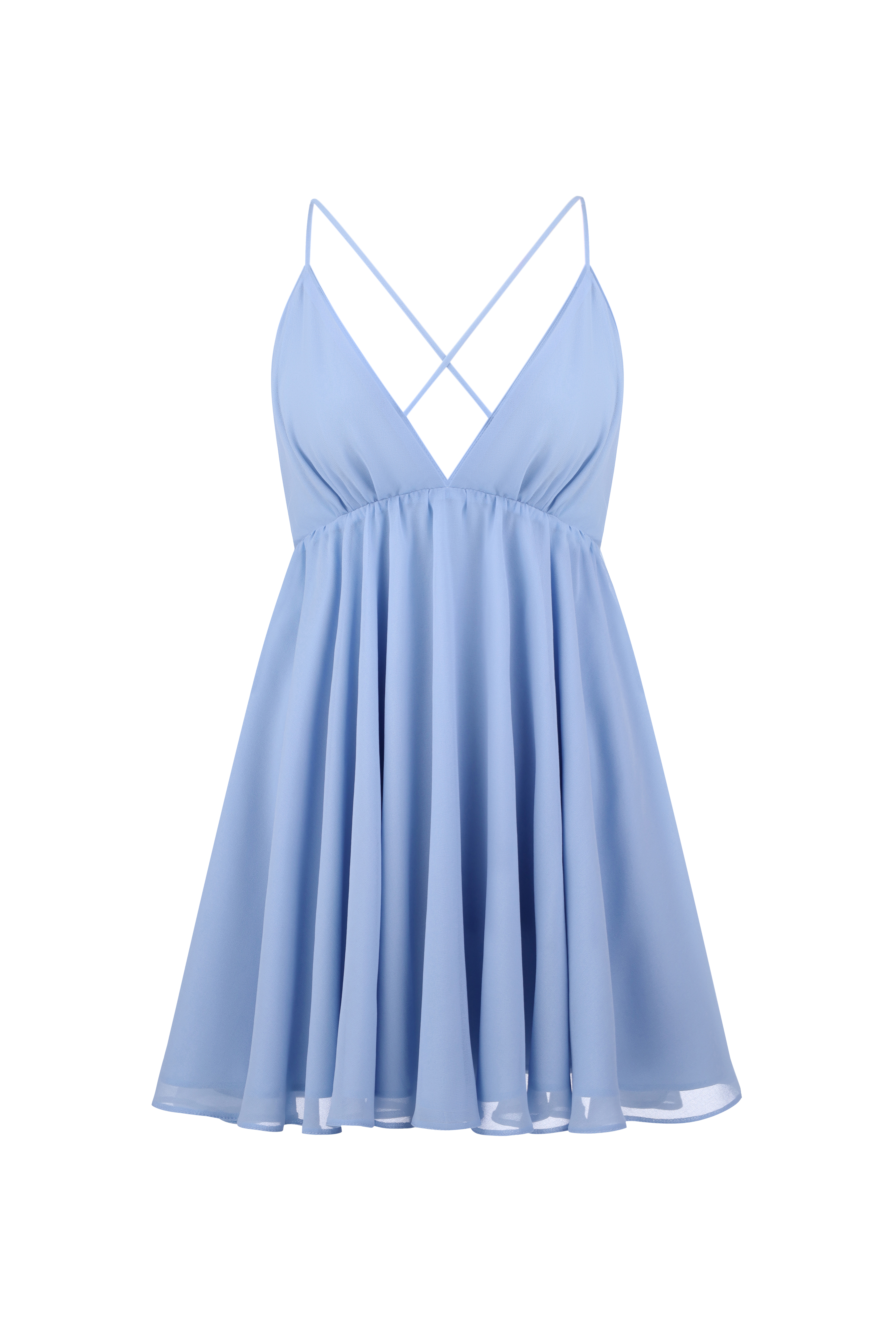 Blue chiffon dress