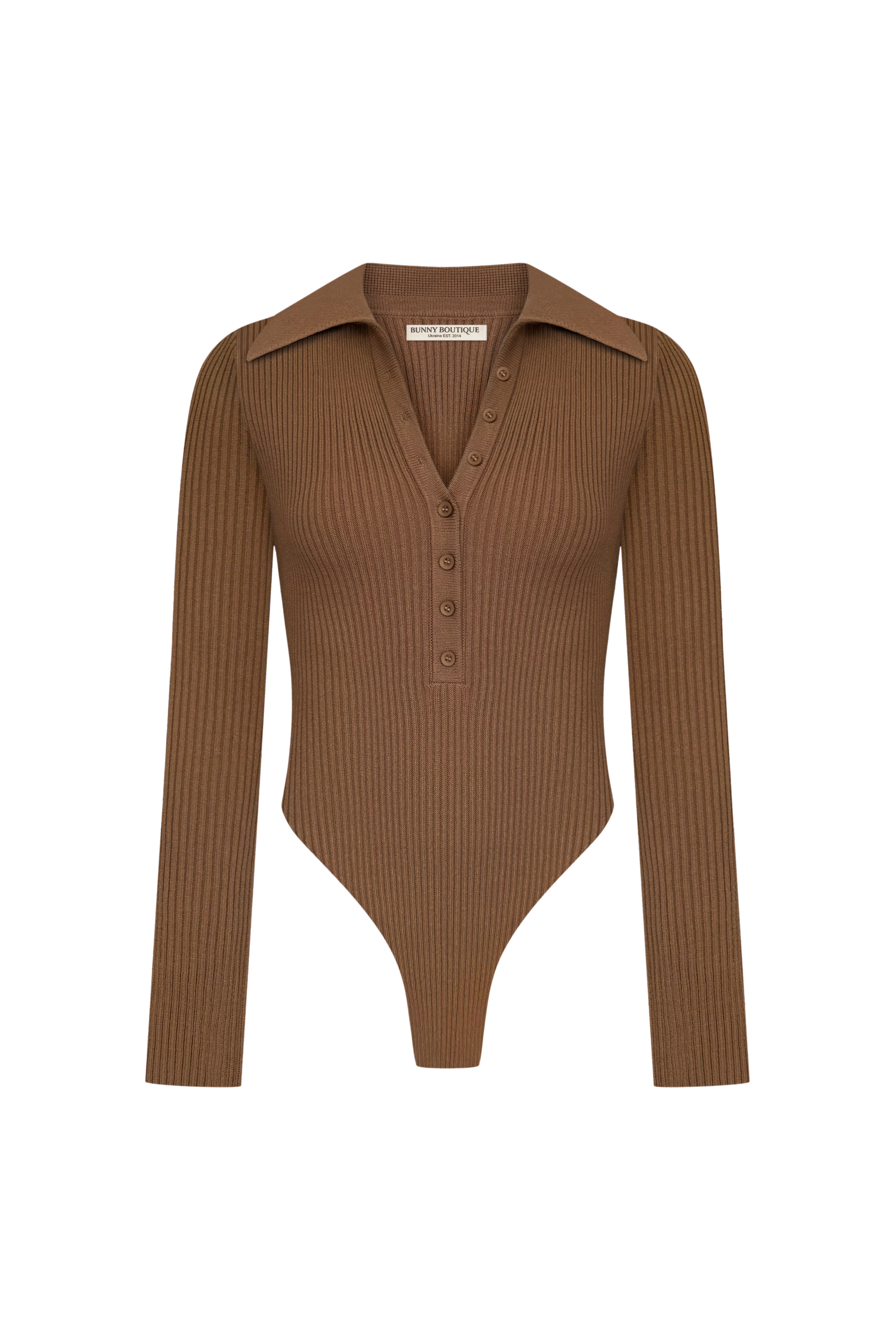 Heaven bodysuit long sleeve camel