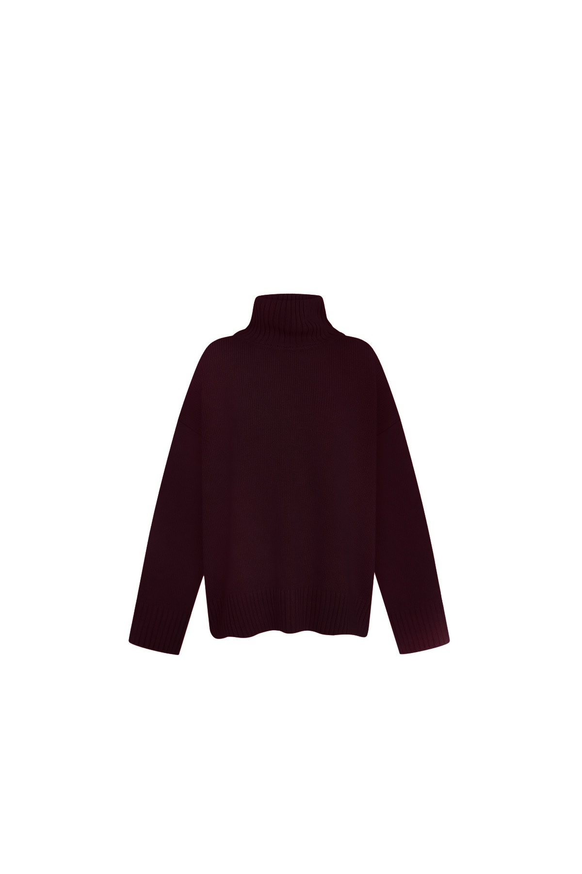 Sweater wool burgundy maxi